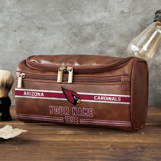 football Arizonna Cardinals Toiletry Bag - Gift For Him, Father, Grandpa - Father's Day Gift Idea