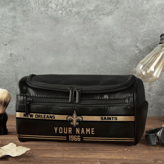 football New Orleans Saints Toiletry Bag - Gift For Him, Father, Grandpa - Father's Day Gift Idea