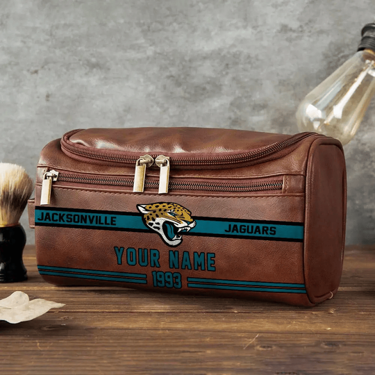football Jacksonville Jaguars Toiletry Bag - Gift For Him, Father, Grandpa - Father's Day Gift Idea