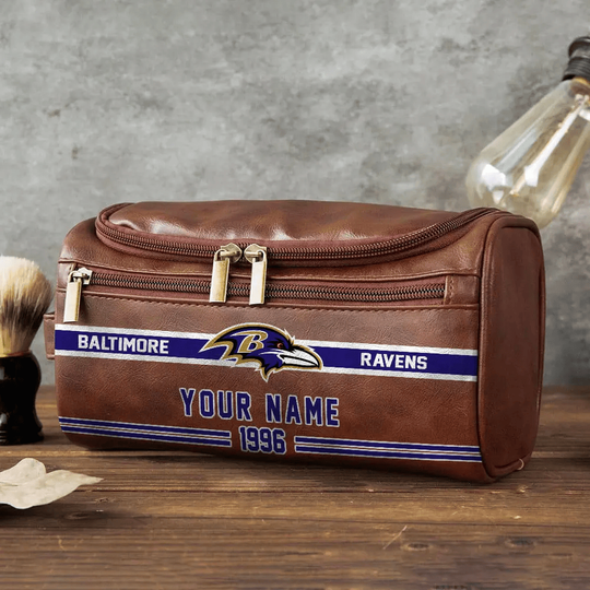 football Baltimore Ravens Toiletry Bag - Gift For Him, Father, Grandpa - Father's Day Gift Idea