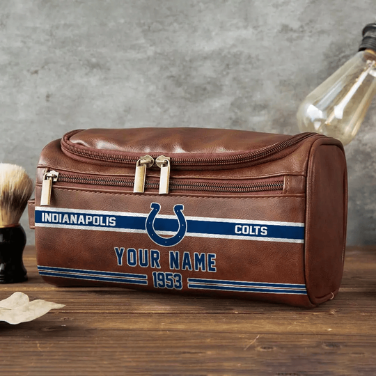 Indianapolis Colts Toiletry Bag - Gift For Him, Father, Grandpa - Father's Day Gift Idea