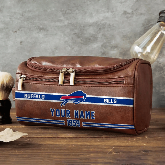 football Buffalo Bills Toiletry Bag - Gift For Him, Father, Grandpa - Father's Day Gift Idea