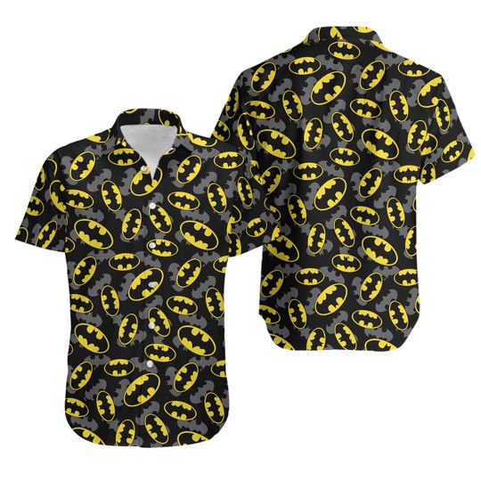 DC Batman Multiple Logo Tropical Aloha Summer Hawaiian Shirt