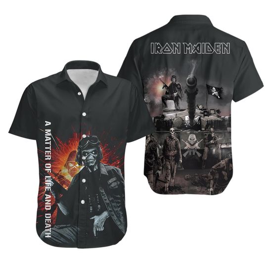 Iron Maiden A Matter of Life and Death 2006 Hawaiian Shirt Men’s Aloha Shirt