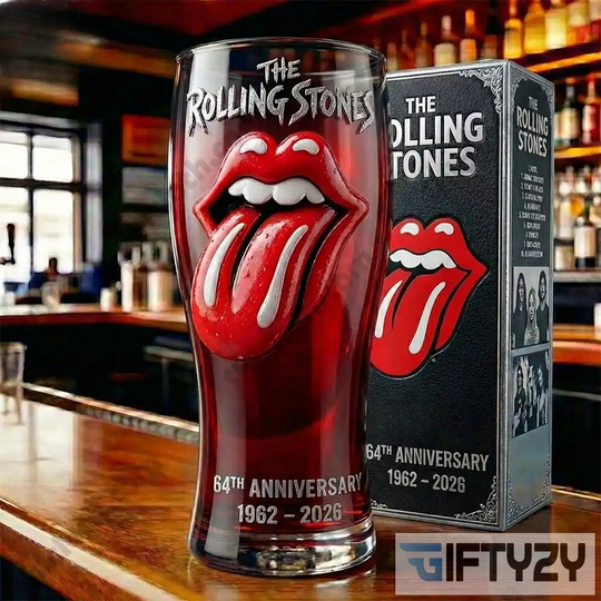 The Rolling Stones Music 64Th Anniversary Limited Edition Pint Beer Glass