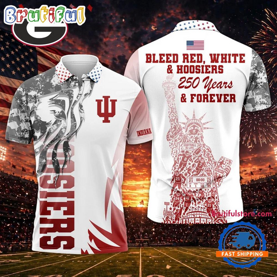 Indiana Hoosiers 2026 Independance Day Design Polo Shirt