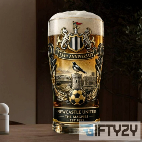 Newcastle United Fc Football Club 134Th Anniversary Edition Beer Glass
