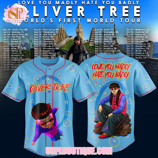 Oliver Tree World Tour 2026 Blue Jersey