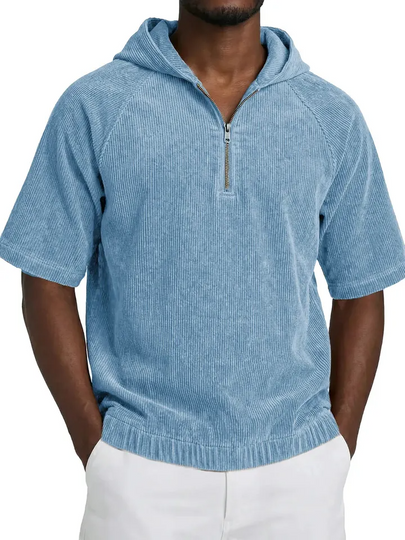 Explore Corduroy Hooded Zip-Up T-shirts