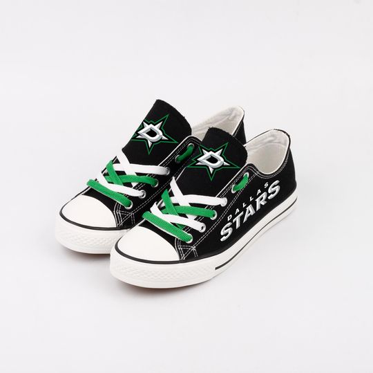 Dallas Stars Low Top Sneakers, Team Fan Plimsolls, Shoes Print, Unisex Athletic Footwear