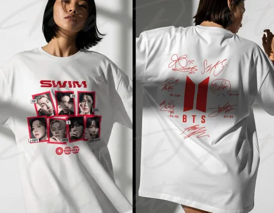 BTS 2026 World Tour Arirang Shirt K-pop Merch SWIM Bangtan Merch 2026