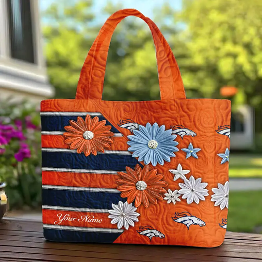 Denver Broncos Quilted Tote Bag