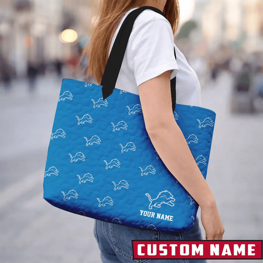 Detroit Lions Quilted Tote Bag