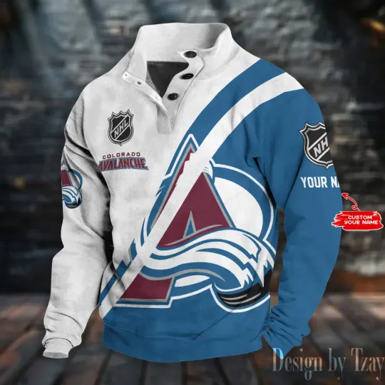 Colorado Avalanches Double Breasted Stand Collar Sweatshirt DV12
