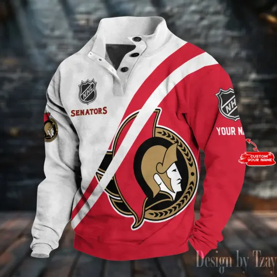Ottawa Senatorss Double Breasted Stand Collar Sweatshirt DV12