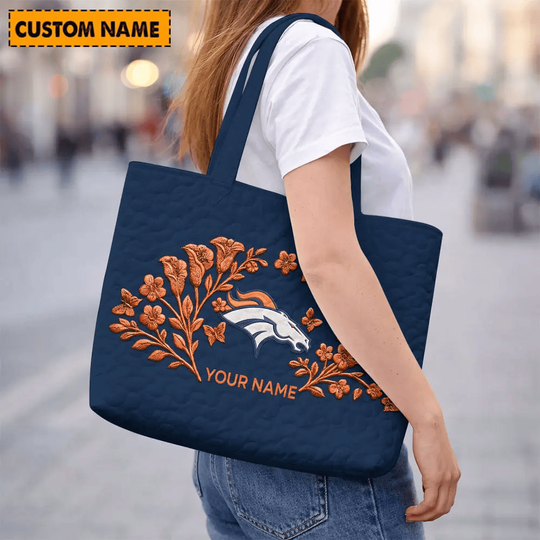 Denver Broncos Quilted Tote Bag