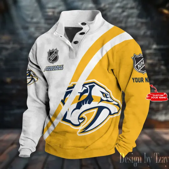 Nashville Predatorss Double Breasted Stand Collar Sweatshirt DV12