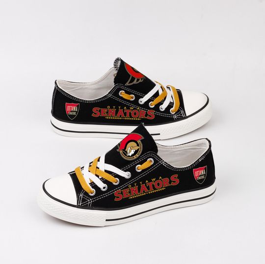 Ottawa Senators Hockey Sneakers, Team logo Footwear, Sports Fan Gift, Print Shoes Trainers