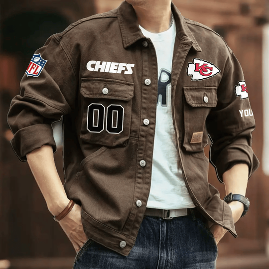Kansas City Chiefs Men's Denim Autumn Jacket