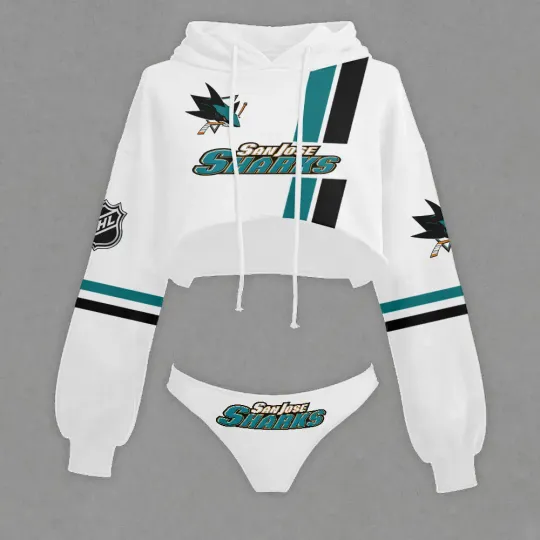 San Jose Sharkss Cropped Hoodie & Bottom Set SPTCHBS734