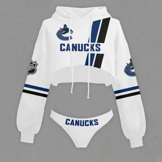Vancouver Canuckss Cropped Hoodie & Bottom Set SPTCHBS899