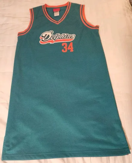 Women's Miami Dolphins Basketball Style Jersey Dress
