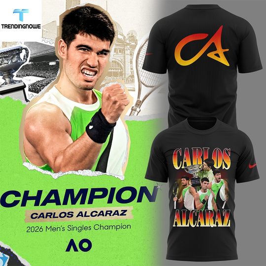Vintage Carlos Alcaraz 2026 Australina Open Champions Shirt