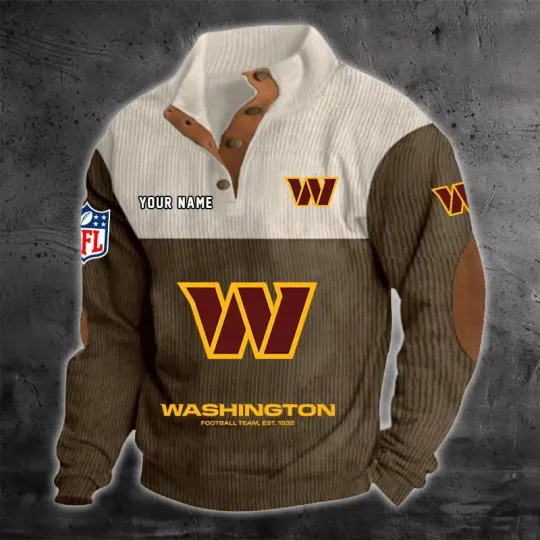Washington Commanderss S9DBSCH1232 Color Block Stand Collar Sweatshirt