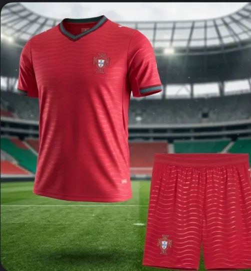 Portugal Home Football Jersey Kit with Shorts - 2026 World Cup