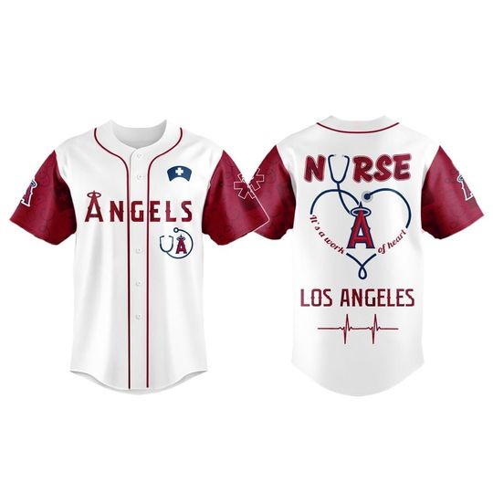 2025 LA Angelss Nurses Appreciation Night Jersey Combo