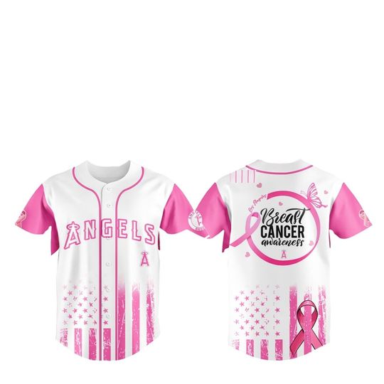 2025 LA Angelss Breast Cancer Awareness Night Baseball Jersey