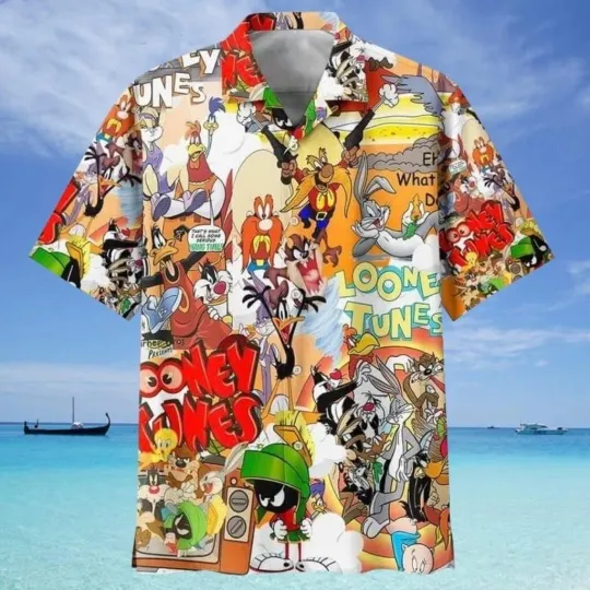 Looney Tunes Cartoon Characters Aloha Summer Funny Unisex Hawaiian
