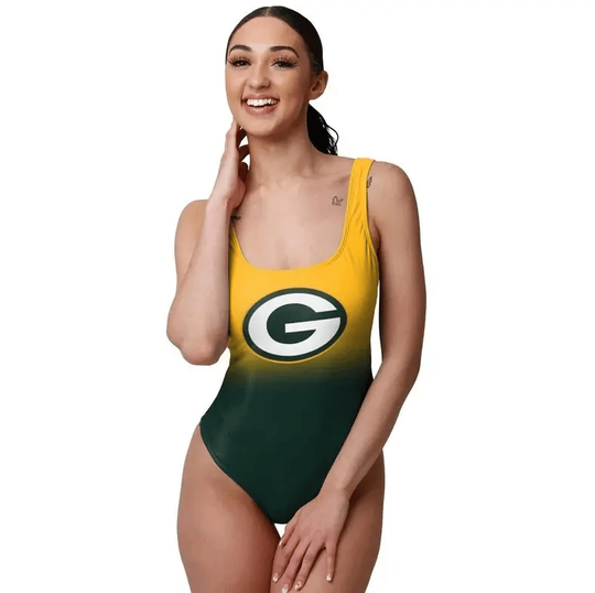 Green Bay Packers Women's Halter Straps Backless Swimsuit