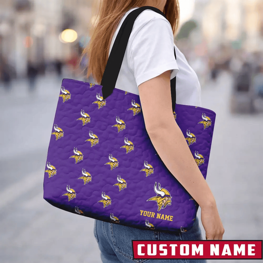 Minnesota Vikings Quilted Tote Bag