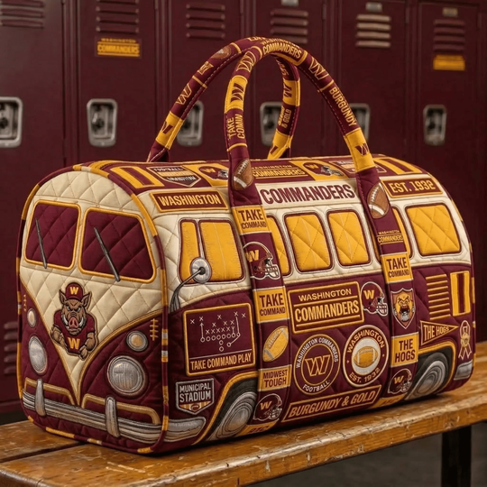 Washington Commanders Run It Back Quilted Duffle Bag