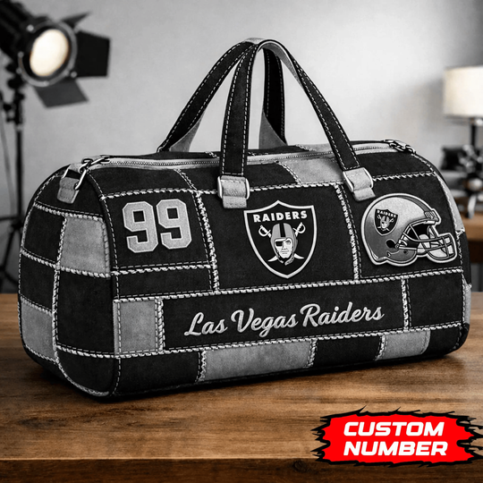 Las Vegas Raiders | Premium football Game Day Quilted Duffle Bag