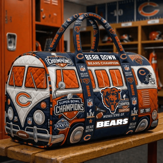 Chicago Bears Run It Back Quilted Duffle Bag