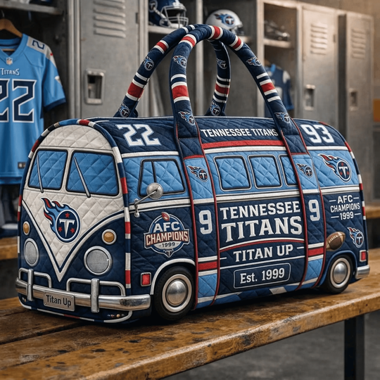 Tennessee Titans Run It Back Quilted Duffle Bag