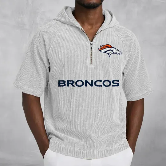 Denver Broncos Corduroy Hooded Zip-up