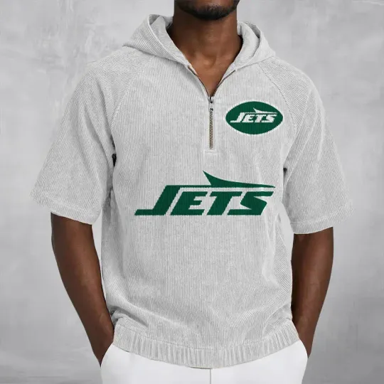 New York Jets Corduroy Hooded Zip-up