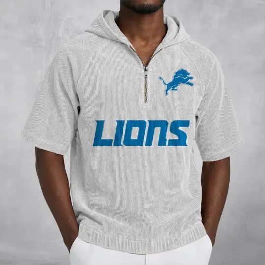 Detroit Lions Corduroy Hooded Zip-up