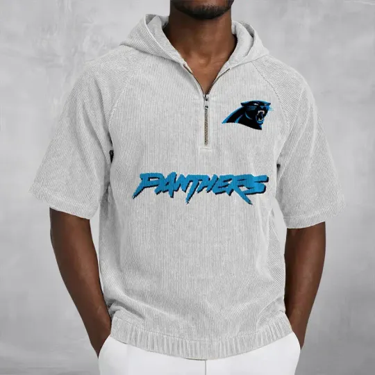 Carolina Panthers Corduroy Hooded Zip-up