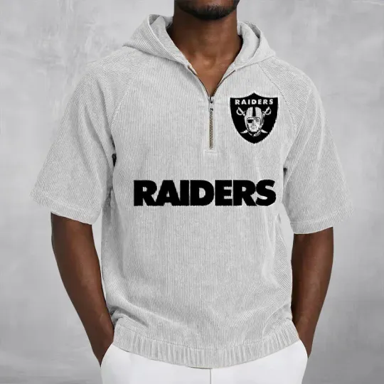 Las Vegas Raiders Corduroy Hooded Zip-up