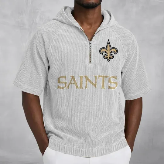 New Orleans Saints Corduroy Hooded Zip-up