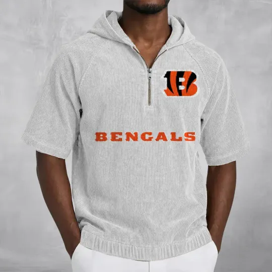 Cincinnati Bengals Corduroy Hooded Zip-up