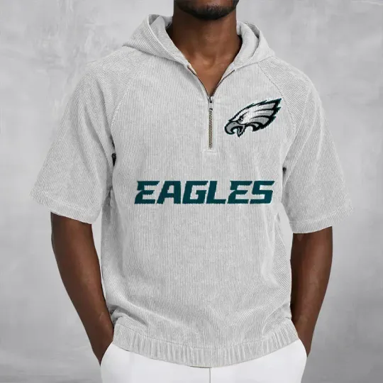 Philadelphia Eagles Corduroy Hooded Zip-up