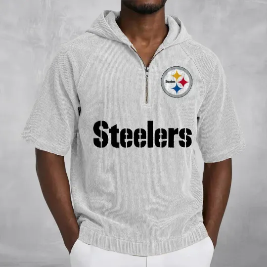 Pittsburgh Steeler Corduroy Hooded Zip-up