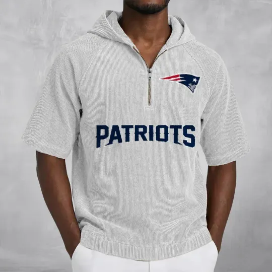 New England Patriots Corduroy Hooded Zip-up