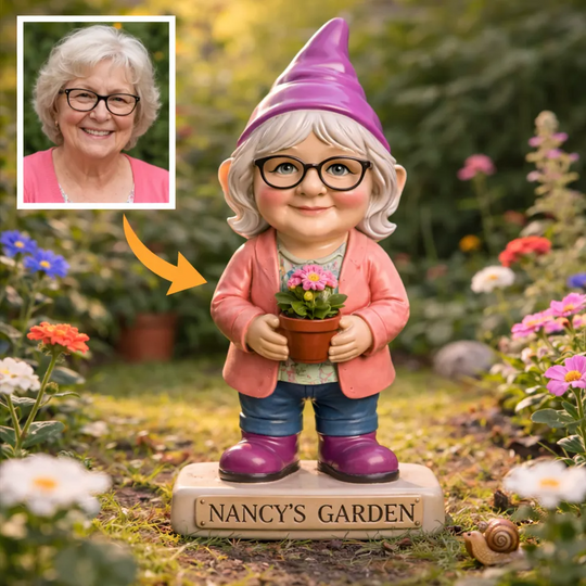Custom Gnome From Any Photo - Personalized Gardening Acrylic Plaque Stake Funny Gift For Her, Mom, Grandma
