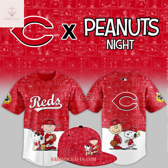 Cincinnati Reds Peanuts Night 2026 Event Baseball Jersey